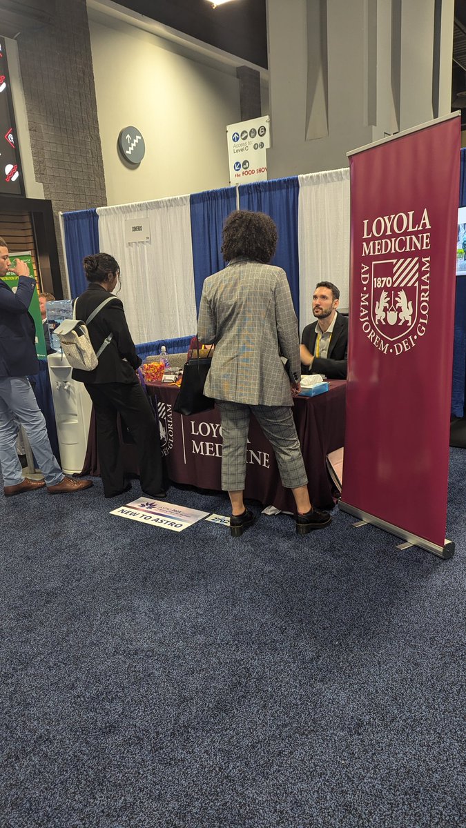 So excited to have a booth at #ASTRO - come say hi! #ASTRO2024 #Loyola #radonc #residency #radoncresidency #match2025 #MedTwitter #MedEd