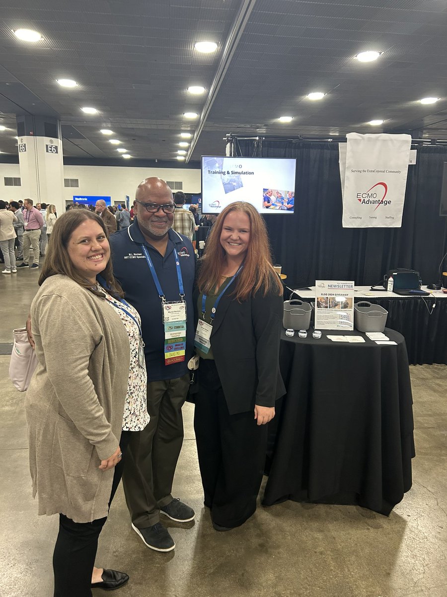 ECMOAdvantage's tweet photo. REUNITED!  One of the best parts of #elso2024 is when folks stop by to see the man, the myth, the ECMO simulation legend Myron Norman! Whether it was 10+ years ago or 10 months ago, an ECMO Advantage training with Myron is a memorable experience! https://t.co/QCmz6q2V6k