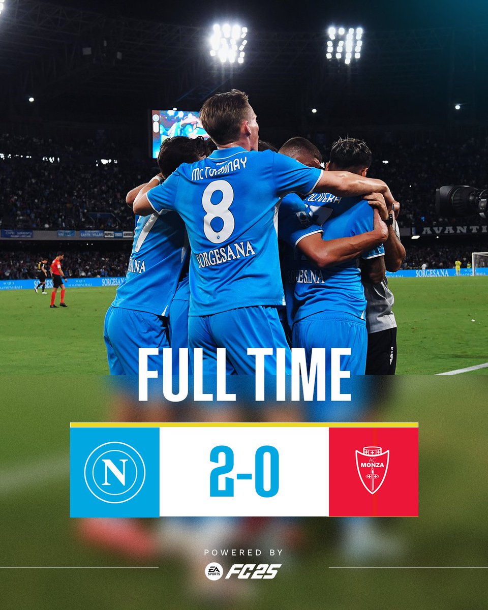 ⏹️ Full time: #NapoliMonza 2-0 💪

💙 #ForzaNapoliSempre