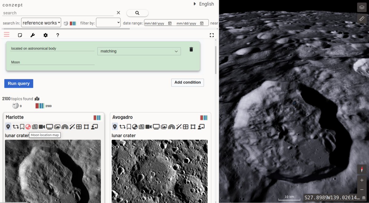 Conzept (@conzept__) on Twitter photo Explore all Wikidata #moon 🌖 locations in 3D (using <a href="/openglobus/">openglobus</a>)
conze.pt/explore/?l=en&… Explore all Wikidata #moon 🌖 locations in 3D (using <a href="/openglobus/">openglobus</a>)
conze.pt/explore/?l=en&…