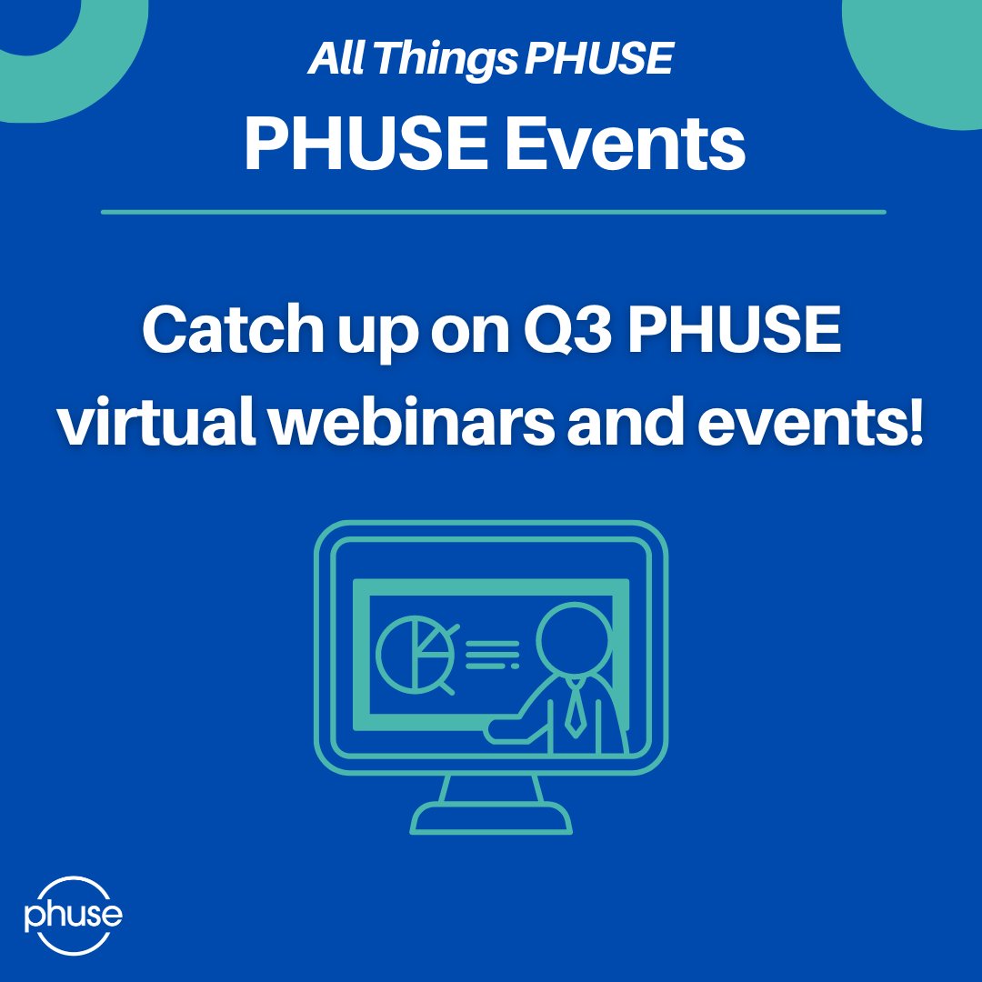 Q3 of 2024 was filled with insightful PHUSE virtual webinars and events that explored key topics across the industry.

Here’s a recap of what you may have missed:

Working Group Events:

↳ Data Transparency Autumn Event 2024
Watch Recordings: advance-phuse.atlassian.net/wiki/spaces/WE…

↳