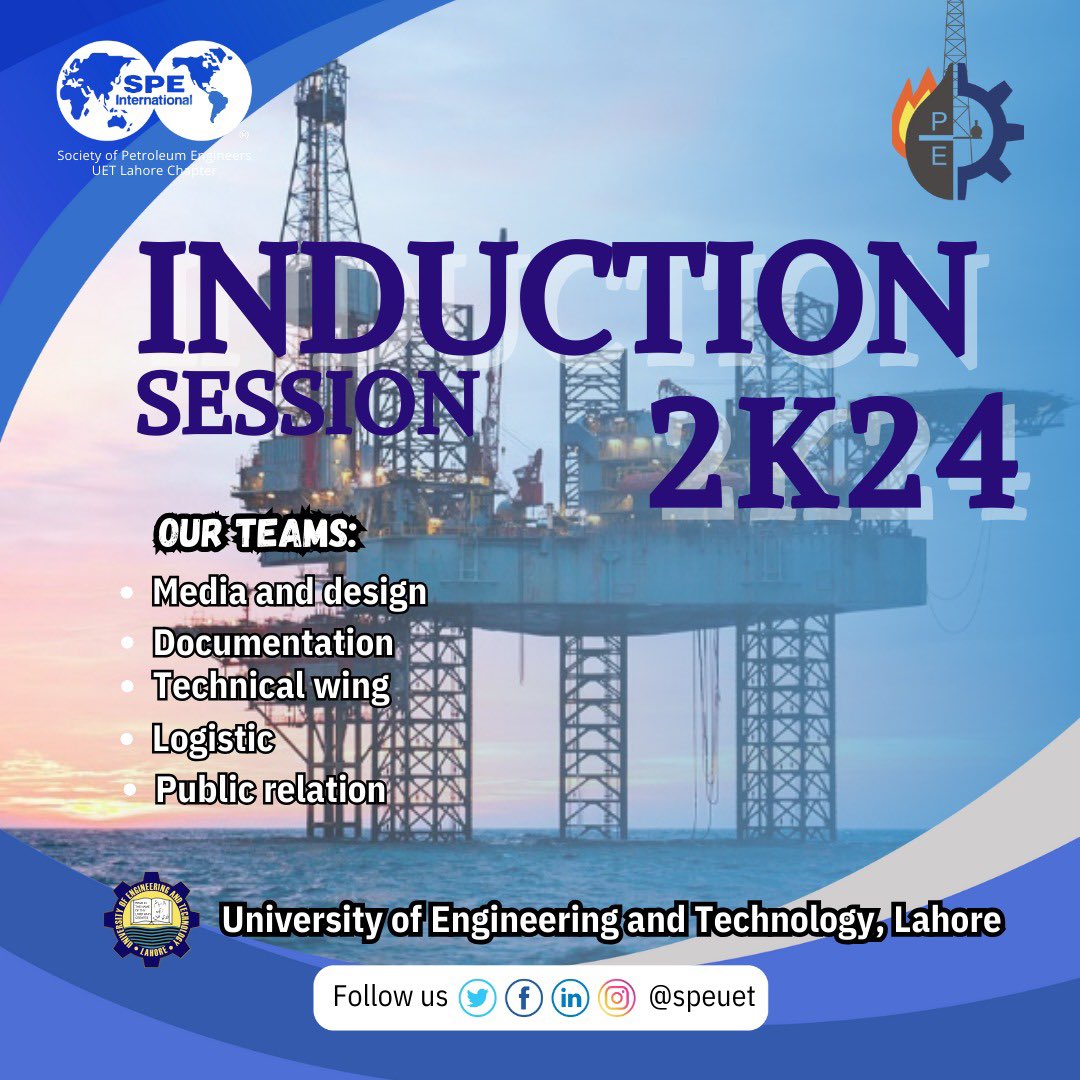 speuet's tweet photo. On Wednesday, October 2, 2024, SPE UET LSC will be conducting inductions for the 2024 session. These inductions aim to assign new members to teams based on their skills and interests. This presents a significant opportunity for incoming students. https://t.co/HJkMCAuwVB