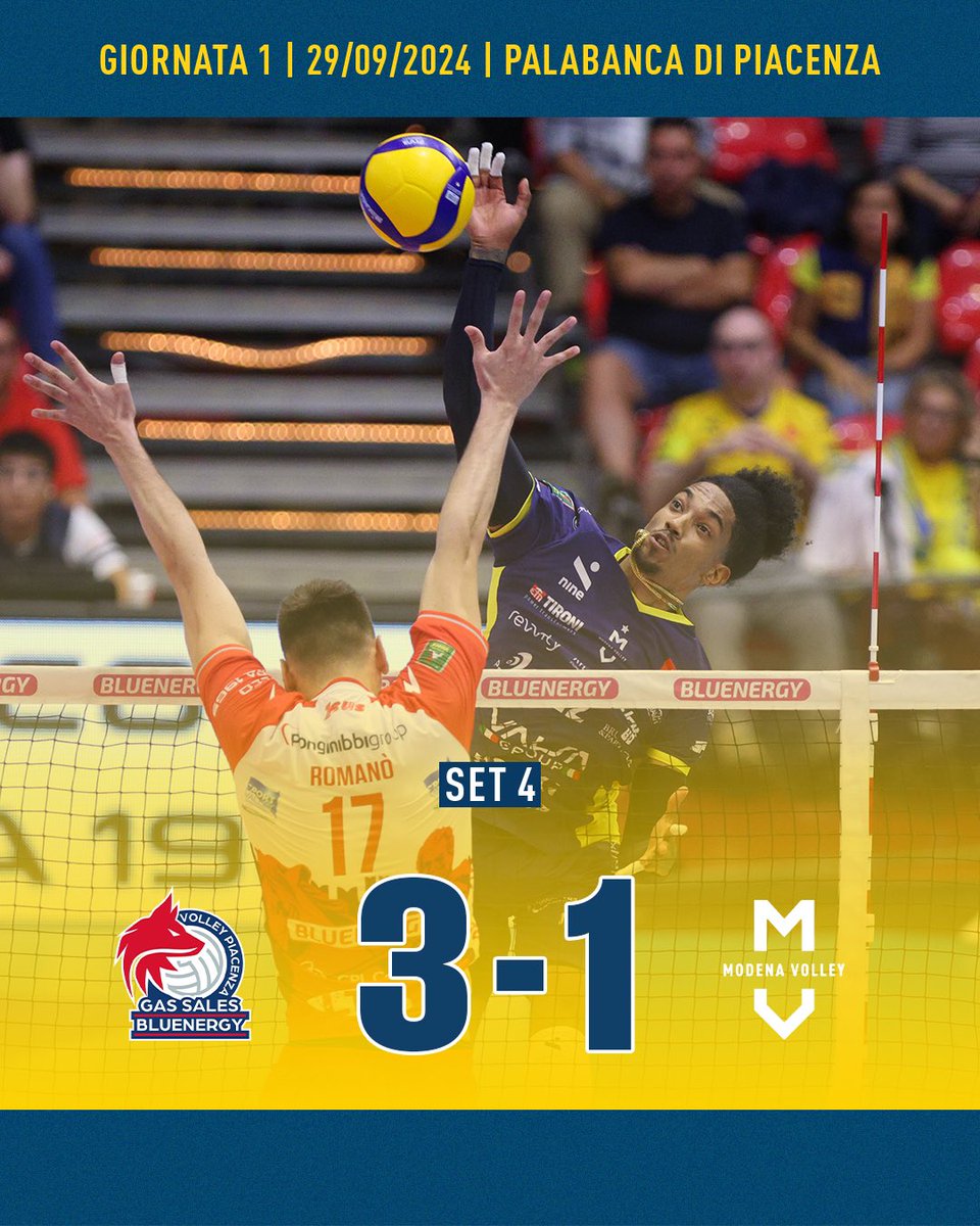 modenavolley's tweet photo. Piacenza 25 - Modena 23

#modenavolley #since1966 #PiacenzaModena https://t.co/1Z34a5x3Gx