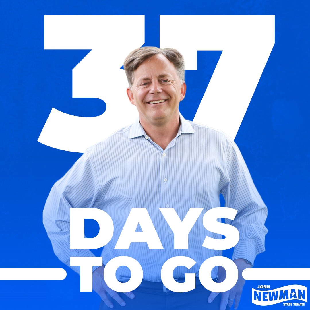NewmanforCA's tweet image. We are officially just 37 DAYS away from our election for the 37th Senate District 🍊💙 Let’s organize, mobilize and win this thing! #4MoreYears