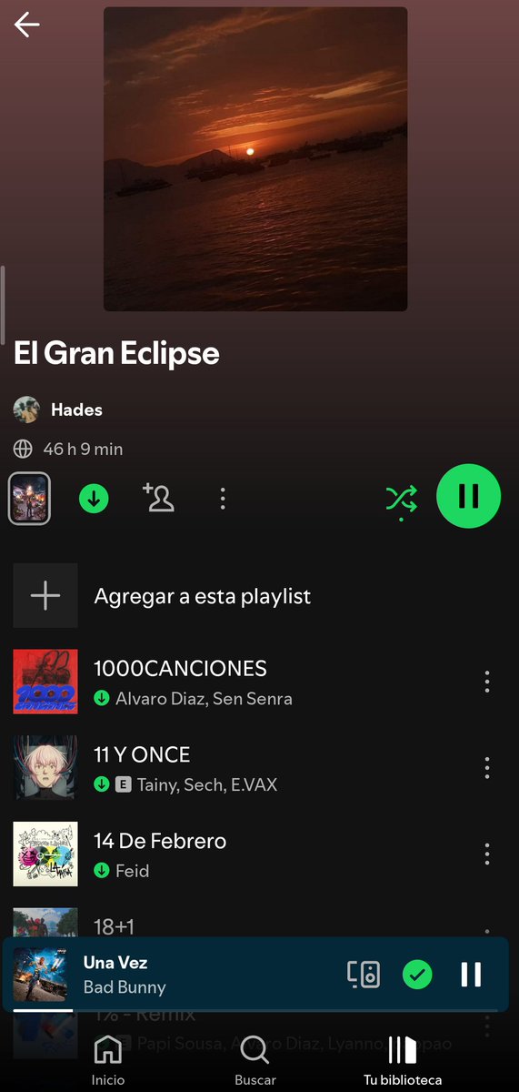 David_Merino09's tweet photo. Mi playlist haciéndome el aguante en plena caída de Spotify 🫶🏼🙂‍↕️ https://t.co/uaTdtrMcjy