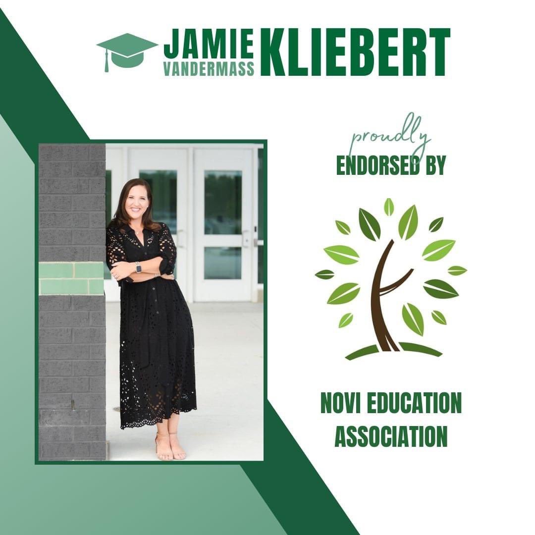 I'm so honored to have received the endorsement of the Novi Education Association!  Our <a href="/NCSD/">Novi Community School District</a> educators are the district’s biggest asset. We need to provide the best resources, training, and support available to our educators, giving our students the best chance at success.  Year