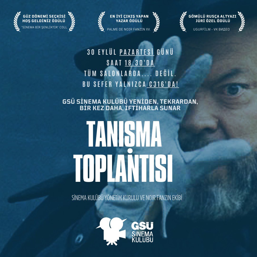 gsusinema's tweet photo. ____yarın!____

Sinema Kulübü olarak bu güz dönemini de sinemalarla ve sinemalarımızla açıyoruz! 📹 30 Eylül Pazartesi günü saat 18.30'de herkesi Saray Binası C316'daki tanışma toplantımıza bekleriz 🩵 https://t.co/wlgHPIS42N
