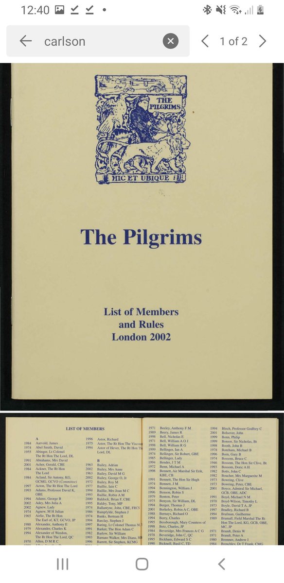 Golden_nuggiez's tweet image. Tucker Carlson has been a member of the Pilgrims Society since at least 2002.
The Pilgrims Society is very high up in the apparatus of the establishment.
It is tied at the hip with the Rhodes-Milner society which birthed the globalism that Tucker ostensibly fights against.