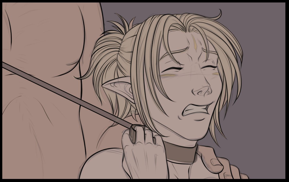 The last convention of the year is over, so let's get back to my pile of unfinished Patreon stuff. :P

Quite happy with this naughty elf WIP for <a href="/KeksFrosch/">KeksFrosch</a>
#sizedifference