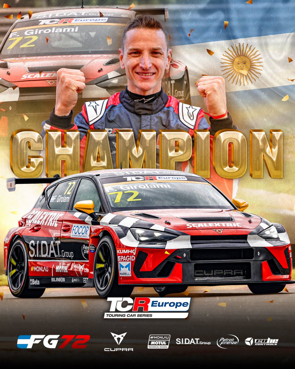 frangirolami's tweet photo. WE DID IT AGAIN! WE ARE TCR EUROPE CHAMPIONS IN 2024 ‼️🏆🏆

LO VOLVIMOS A HACER! SOMOS CAMPEONES DEL TCR EUROPE 2024 ‼️🏆🏆

@tcreurope @TCR_Series https://t.co/dzqmCNTZSD