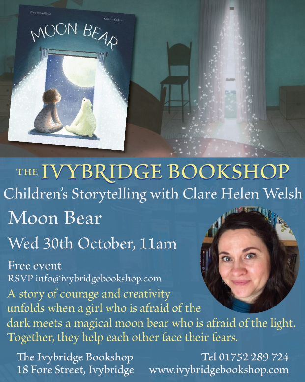 ClareHelenWelsh's tweet photo. 🌟 Join us for a sparkly story time! 🌟

Calling all little readers! 
Bring your imagination for a magical Moon Bear story time on Wednesday 30th October at 11am. 📚✨

🕒 When: 11am, 30th October
📍 Where: @theivybridgebookshop

@QuartoKids #CarolinaTGodina #MoonBear https://t.co/tOh4ApXDr3