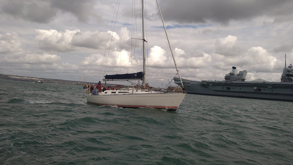 Some further pictures from the Navy trip in Portsmouth, sailing in the shadow of Queen Elizabeth Aircraft Carrier this morning.