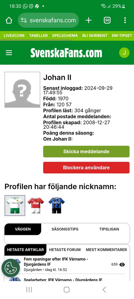 Den här bögjäveln Johan ll eller vad fan han heter ska undvikas om man är Bajare på riktigt. Horungen dyker endast upp vid förlust och skickar helt andefattiga inlägg som inte betyder ett skit. Hade jag vetat vem det var hade jag slagit i  tänderna på fittan