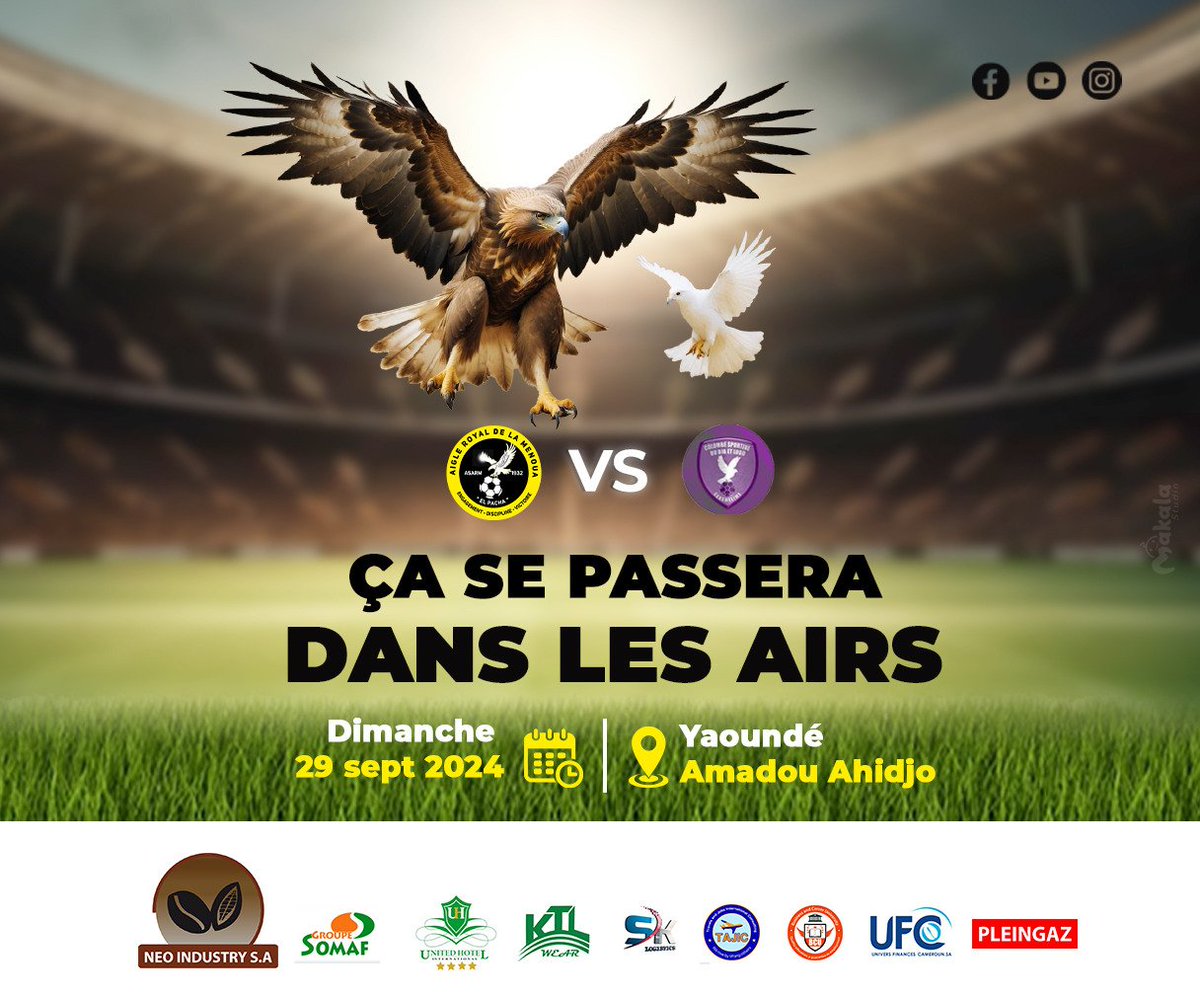 Fin du match
<a href="/asarm_club/">Aigle Royal de la Menoua</a> 0 vs 1 <a href="/ColombeDja/">COLOMBE SPORTIVE DU SUD 🕊️🇨🇲</a>