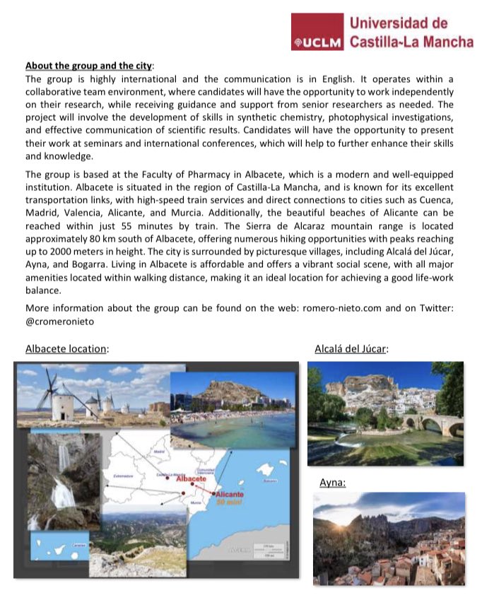 📢Open Call: 2 PhD positions in Organic Chemistry - Universidad de Castilla-La Mancha (Albacete):