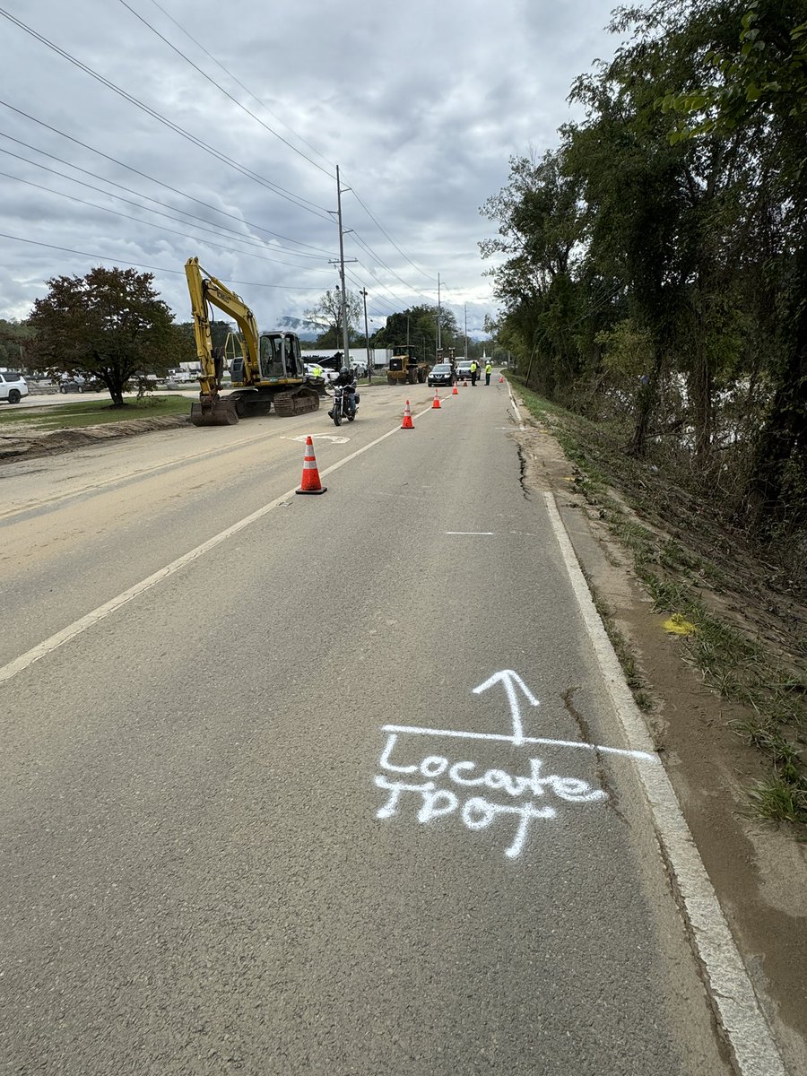Thanks to our <a href="/myTDOT/">myTDOT</a> folks from all across the state for their help in East Tennessee. This crew is here from Region 3 (Nashville), doing work on drainage and slope failures on SR 73 in Cocke County.