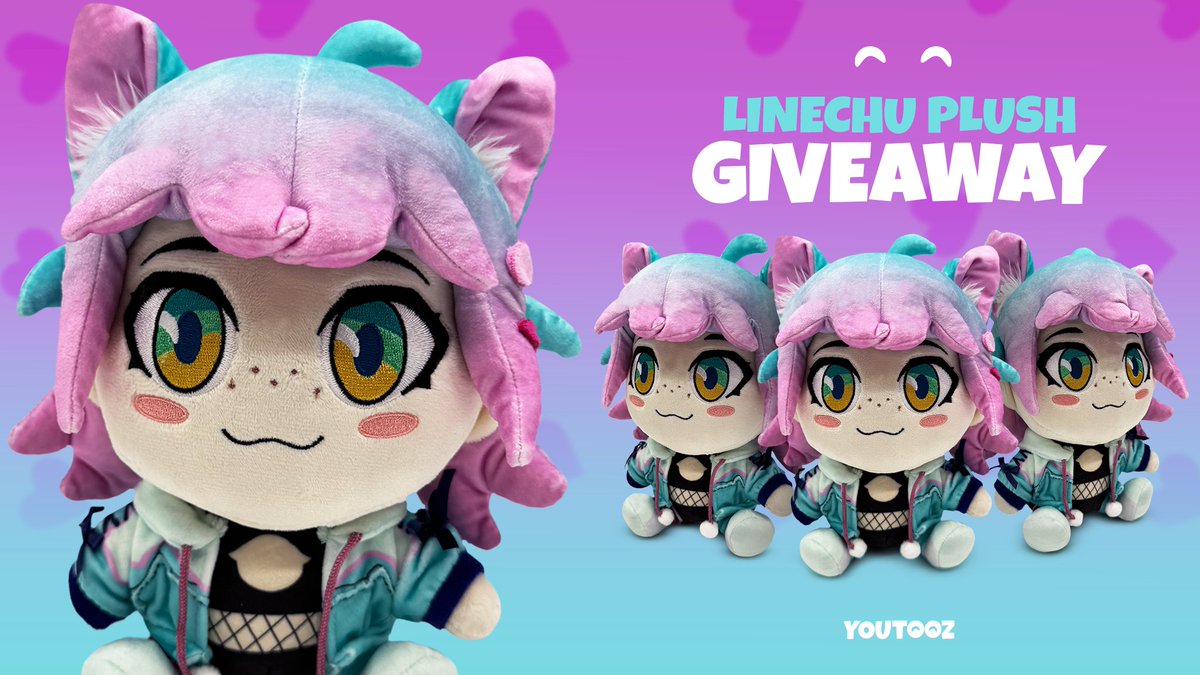 LineChu's tweet image. PLUSHIE GIVEAWAY!!! 😳

Going to be giving away 3 Linechu plushies for FREE, all you have to do is follow me, RT this post and follow @youtooz !!!!!!

GOOD LUCK 🙏💙