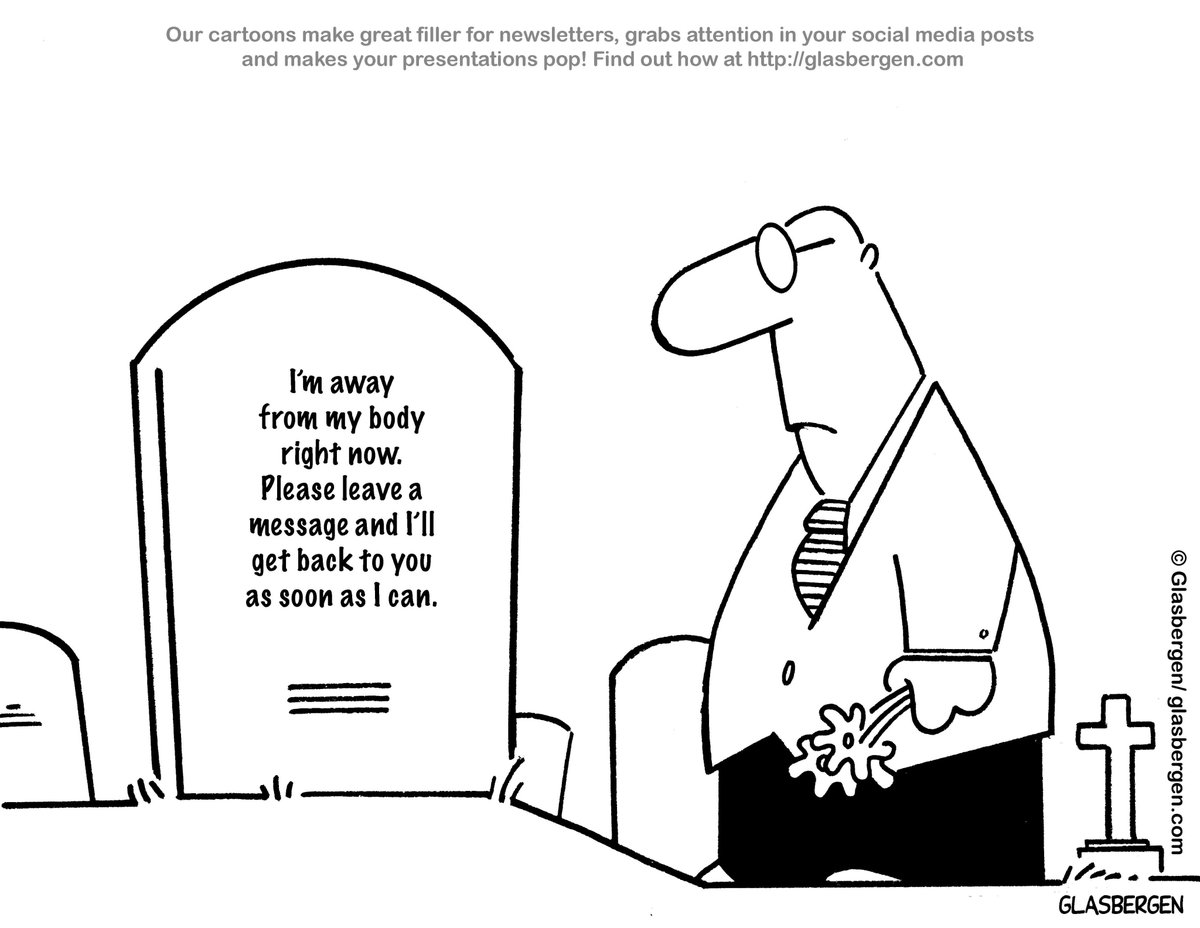 RGlasbergen's tweet photo. Today's Cartoon / September 29, 2024 @ https://t.co/BeGTui6pAp via Glasbergen Cartoon Service. Β©Glasbergen
#grief #deathanddying #leaveamessage #cemetery #copyright #cartoonoftheday #humangeneratedcontent https://t.co/Cz2D4q86eF