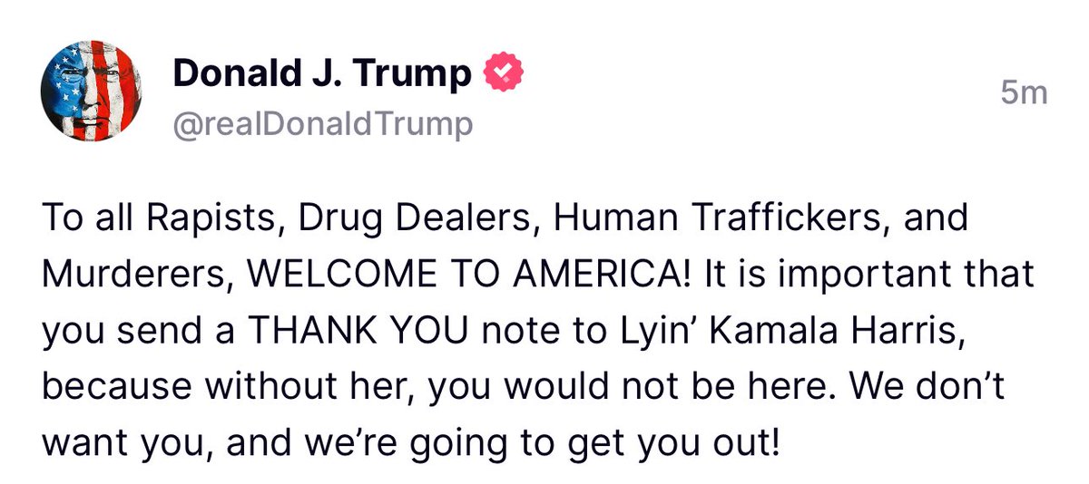 libsoftiktok's tweet image. Trump just posted this absolute banger 🔥😂