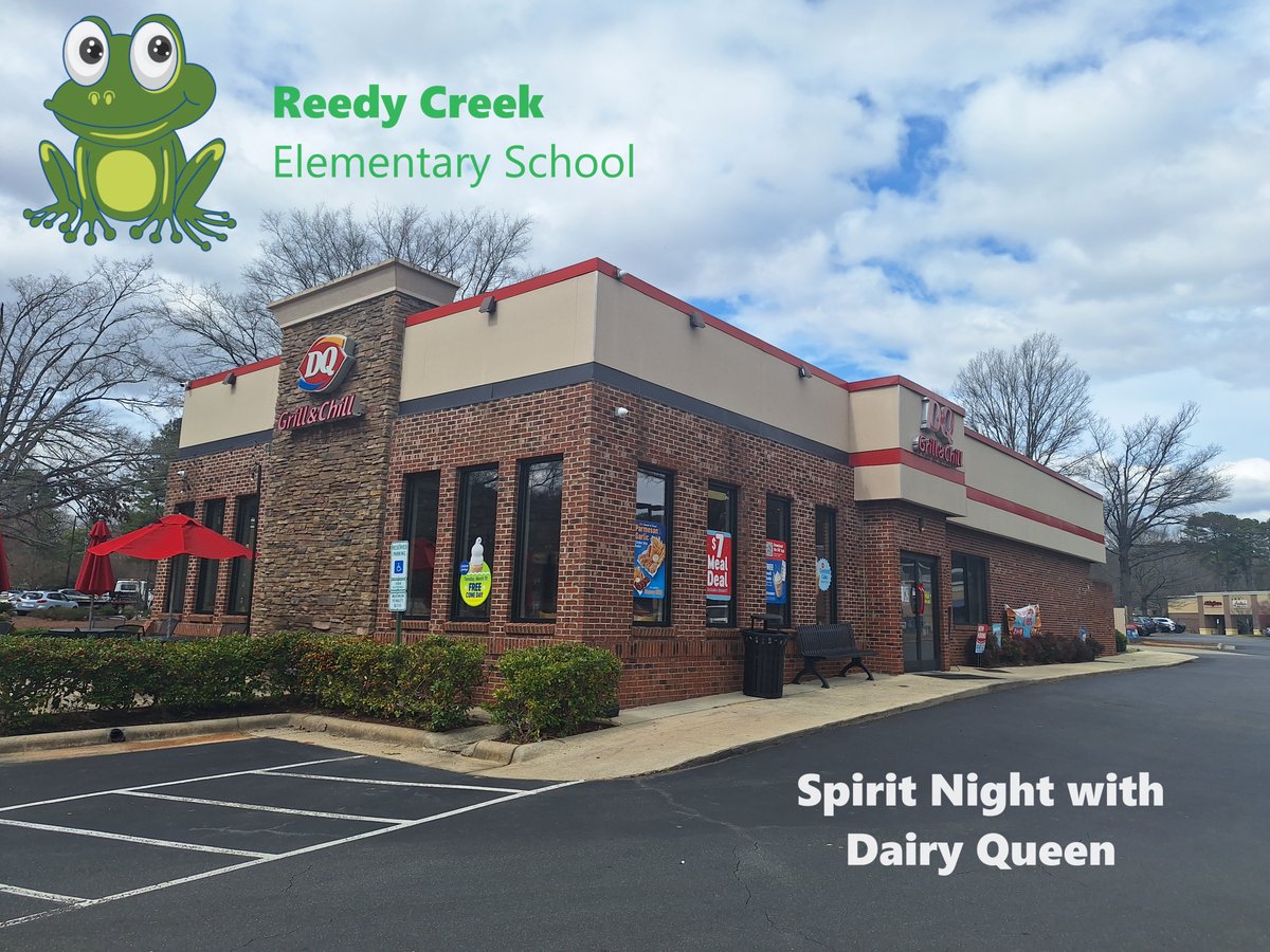 Triangle_DQ's tweet photo. This Wednesday Night we'll be hosting @ReedyCreekElem for Spirit Night at the Cary DQ! We hope you'll stop by to support your local school!
#SpiritNight #TriangleDQ https://t.co/U8WXMcPlom