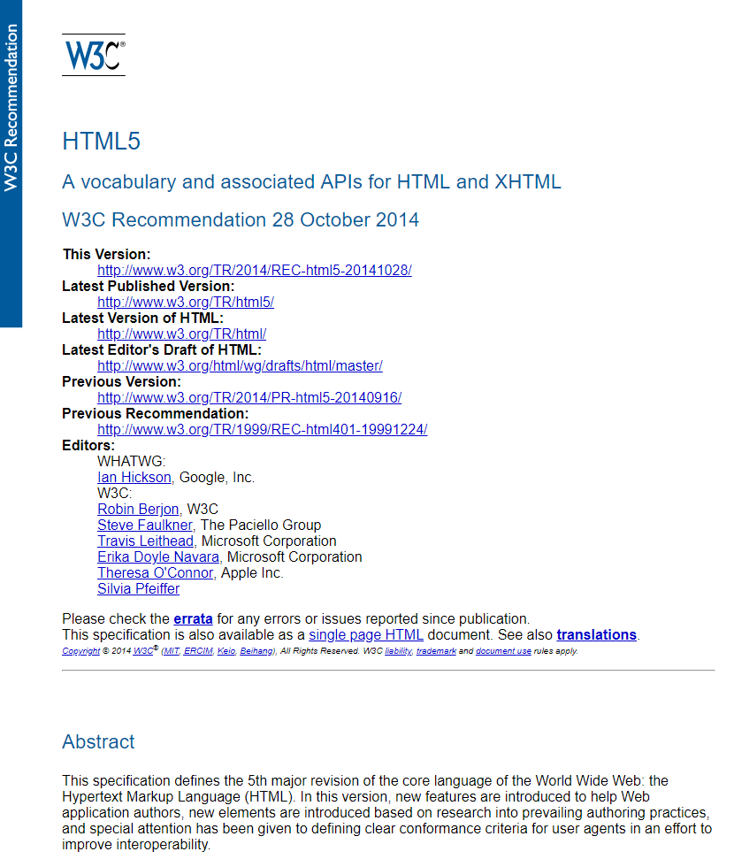 Happy 10th birthday HTML5! 

On October 28, 2014, W3C adopted the final recommendation for the HTML5 markup language.  

#WebDesignHistory