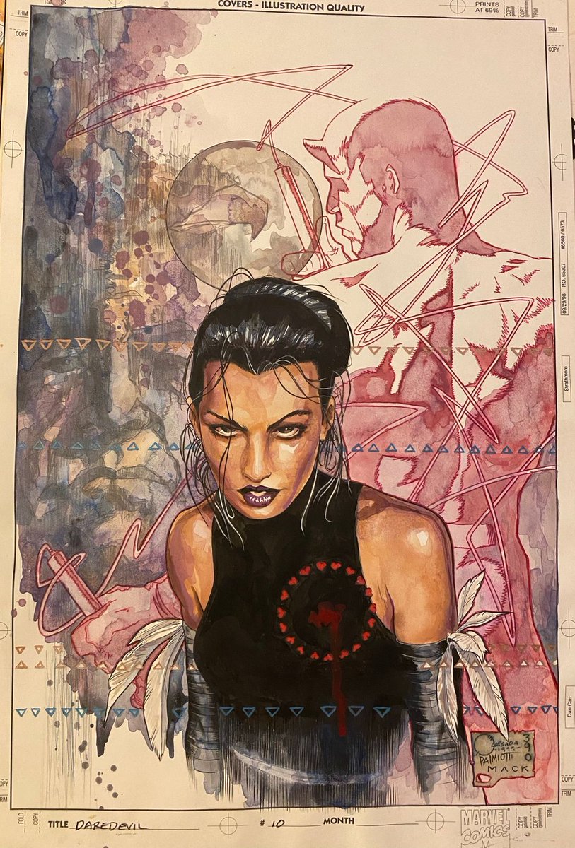 Happy 25 years to #ECHO!
On this day in 1999, #MayaLopez first appeared in Daredevil #9!
<a href="/Joequesada/">Joe Quesada</a> <a href="/jpalmiotti/">Jimmy Palmiotti</a>
I wrote the story &amp; it was my first ever work for MARVEL 
(hired based on my writing in my creator-owned KABUKI series)
My first Marvel work published... 25 years ago!