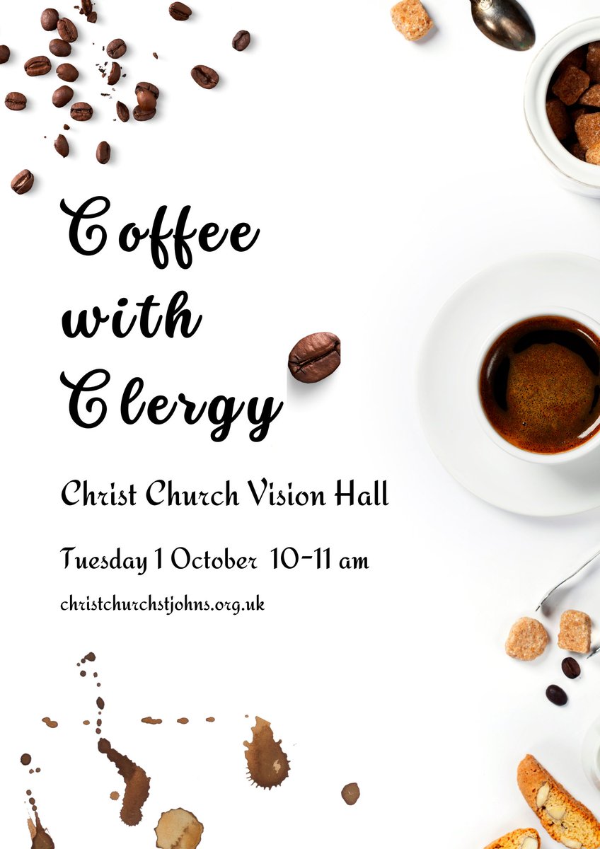 Christ Church and St John's Radlett (@ccsjradlett) on Twitter photo Join Rabbi Paul and Rev'd. Ollie for 'Coffee with Clergy' this Tuesday 1 October at 10 am at Christ Church Vision Hall.
Everyone is welcome!
<a href="/diostalbans/">The Diocese of St Albans</a> <a href="/rev_ollie_b/">Rev’d. Oliver Blease</a> <a href="/RadlettReform/">Radlett Reform</a> <a href="/AldenhamPC/">Aldenham Parish Council</a> Join Rabbi Paul and Rev'd. Ollie for 'Coffee with Clergy' this Tuesday 1 October at 10 am at Christ Church Vision Hall.
Everyone is welcome!
<a href="/diostalbans/">The Diocese of St Albans</a> <a href="/rev_ollie_b/">Rev’d. Oliver Blease</a> <a href="/RadlettReform/">Radlett Reform</a> <a href="/AldenhamPC/">Aldenham Parish Council</a>