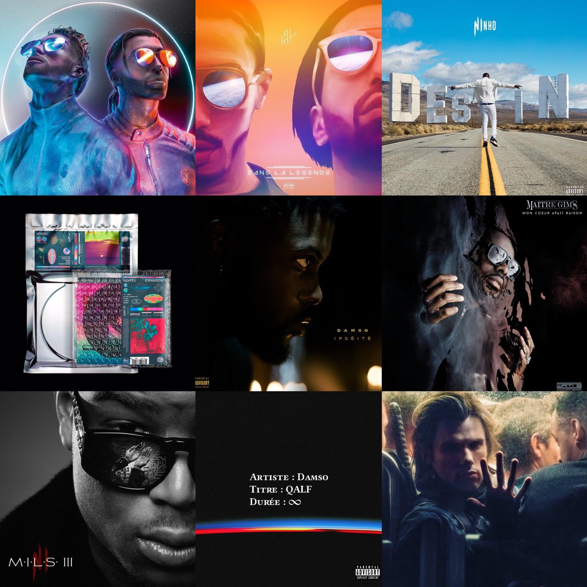 📈 Les 10 albums RAP FR les plus écoutés de l’histoire sur Spotify : 

🥇Deux frères
🥈Dans la légende
🥉Destin

4. LEV
5. IPSÉITÉ 
6. MCAR 
7.  M.I.L.S 3 
8. QALF INFINITY 
9. La fête est finie 
10. KMT 

Votre projet préféré ? 🎧