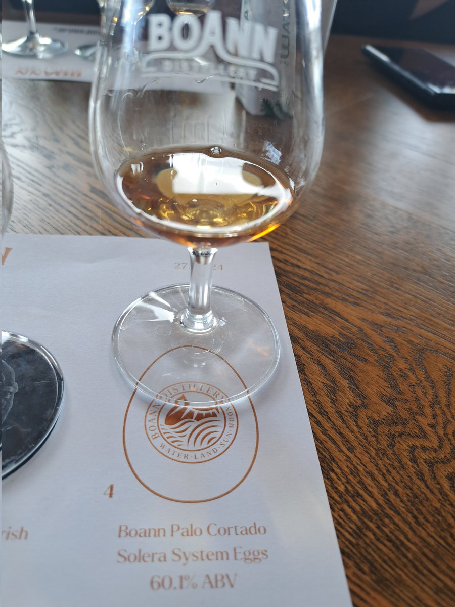 FOIWhiskey's tweet photo. A great day out for one of our cask share groups as we were invited to @Boanndistillery for an epic tasting. We had the core range and some cracking cask pulls on the day, including cream sherry, port and the favorite on the day, the rarely seen Fondillón cask. https://t.co/dRSUbCzyK0