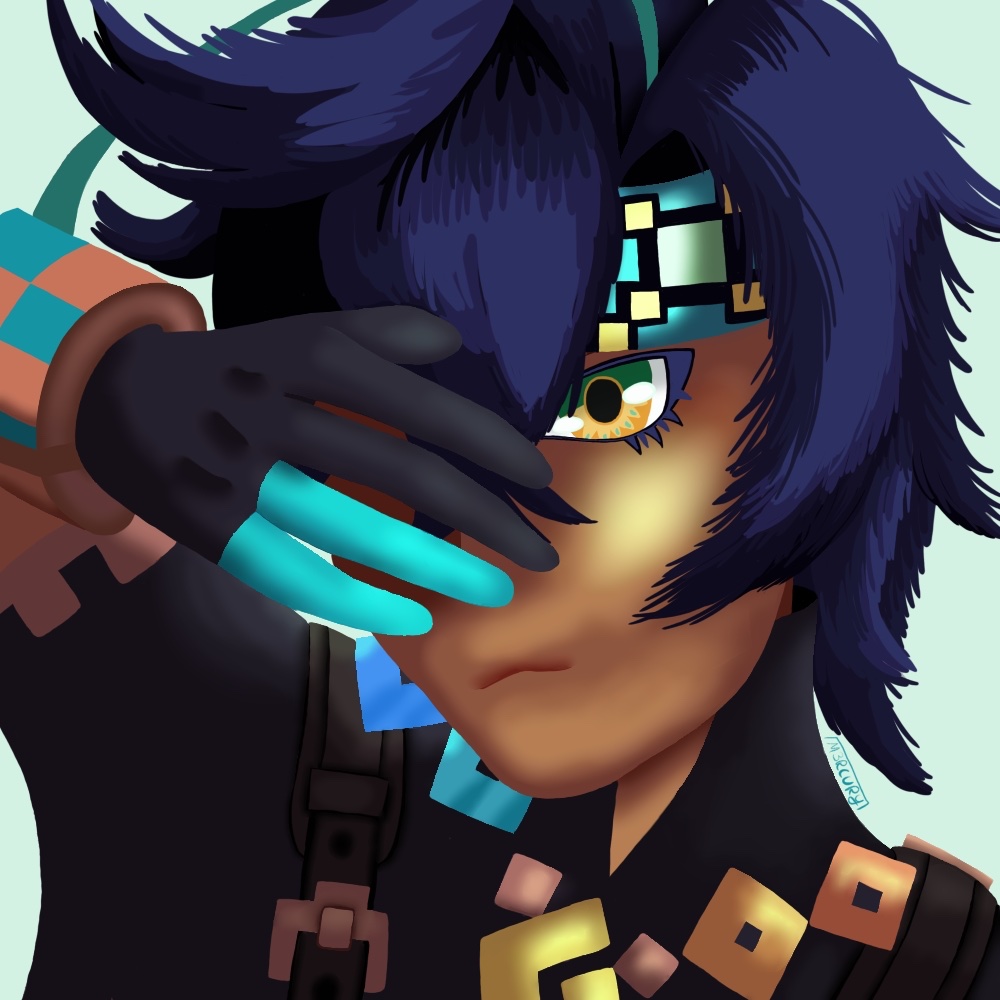 M3rcuryPng's tweet photo. I drew #Kinich bc he DIDNT go home 😭

#GenshinImpact #Genshinfanart #digitalart https://t.co/4Tgs5Lgurh