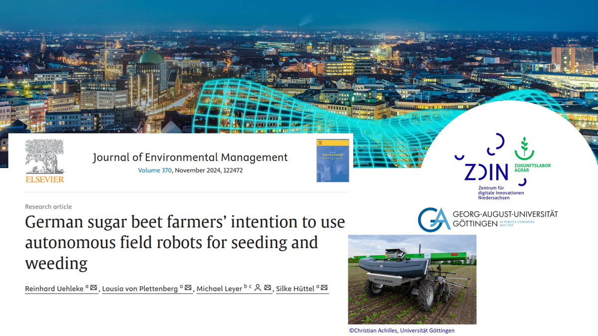 🎉New paper on the acceptance of smart farming and robotic weed control: promote uptake by demonstrating technological efficacy.
doi.org/10.1016/j.jenv…