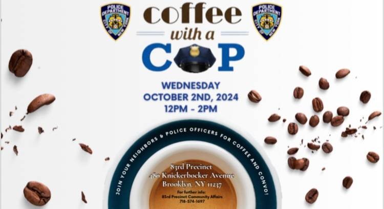 Come join us on October 2nd for our annual Coffee with a Cop!

Check out the flyer below for additional information.

We look forward to seeing everyone and  meeting new friends!
