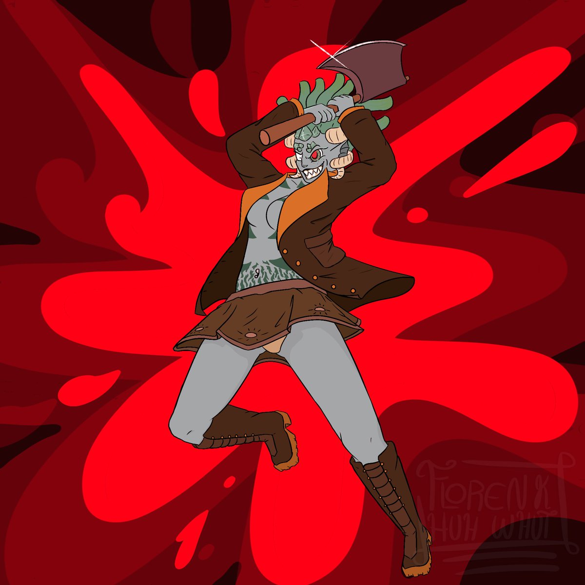 FlorenkHuhWhut's tweet photo. Crimson Tide
Commissioned by a friend ^^
#DigitalArt #digitaldrawing #characterart #originalcharacter #commission #ArtCommission #FloDraws https://t.co/6cbeDxPTru
