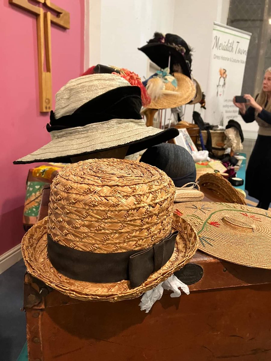 HelmsleyWi's tweet photo. Our September meeting &amp; Malton WI invited us to Meredith Towne‘s “Where did you get that hat” talk. 
15 members met at La Trattoria to eat beforehand.
Meredith’s mum modelled the hats which were from her personal collection.
Malton WI were excellent hosts &amp; refreshments superb! https://t.co/uNvE5tsDip