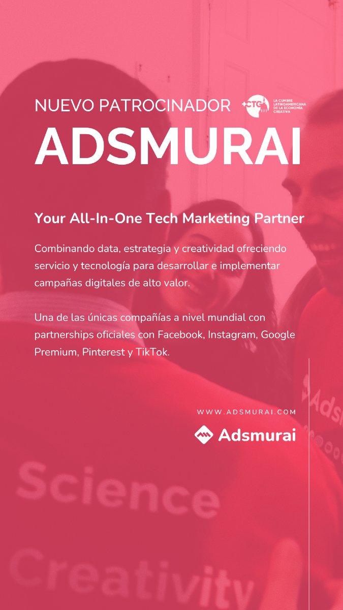 Adsmurai nos acompañará en +CTG 2024- ¡Inscribete ya! Link en la biografía