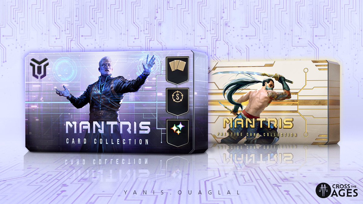 YOuaglal's tweet photo. Voici les nouveaux visuels des Box de collections de cartes pour @CrossTheAges✨ 
Chaque saison est illustrée, notamment la collaboration avec @watchdogsgame https://t.co/VuWNWEjnhS