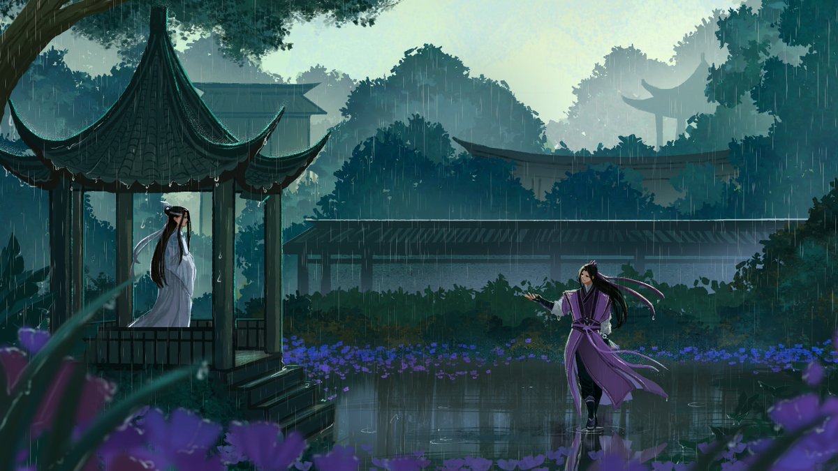 sutecha_'s tweet image. #Zhancheng #湛澄

"Don't be afraid of the rain, Lan-Er-Gongzi."

(Commissioned art drawn by @/nurarenn_)