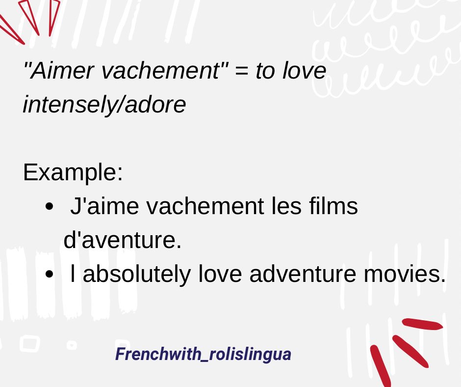 FrenchwithRL's tweet photo. French Slang Alert!! 
- Vachement (very/love)
- Fais gaffe (be careful)
- Je kiffe (I love)

Improve your French and sound like a native!

#FrenchSlang #LearnFrench #LanguageLearning #FrançaisFacile #FrenchVocabulary #SlangFrançais #ParlezFrançais" https://t.co/dt6HICLKsu