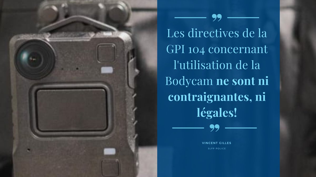 🚨 GPI 104: Directives sur les caméras corporelles non contraignantes ! ⚖️ L'organe de contrôle confirme que le point 7 de cette circulaire est illégal. Nous continuons à suivre cela pour vous.

Plus d'infos : slfp-pol.be

#VSOAPolice #CaméraCorporelle #GPI104 #Police