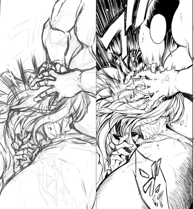 線画まで勢いでやってみたりも 