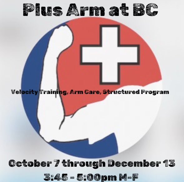 Another year of Plus Arm Training is right around the corner💪🏼

Sign ups are live on our website.

Join us to learn how to take your arm to the next level ture eng tess all grans, train ividualized arm care routines.

Last years participants averaged an increase of +3 mph !