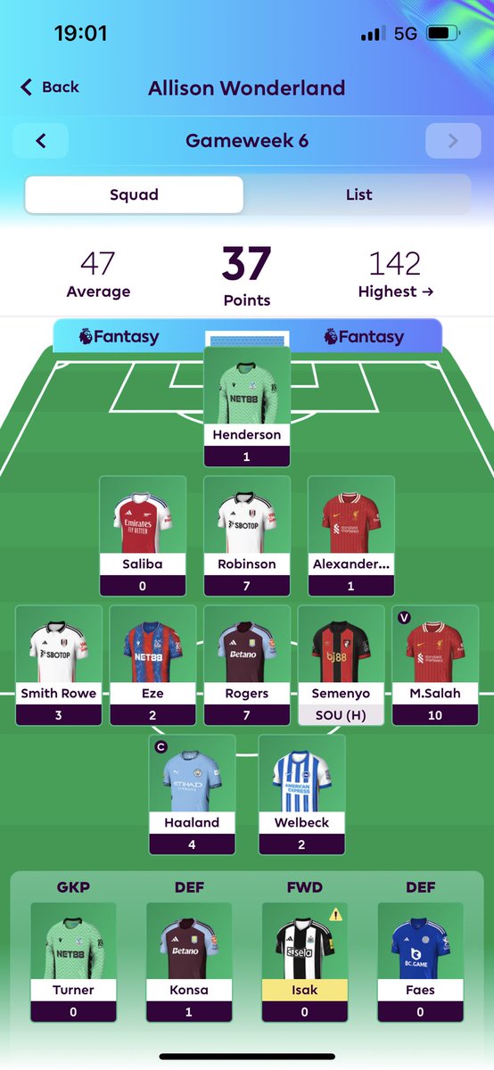 Lockyboii1's tweet photo. @FPLReaction Yes mate yes there is lol.. seriously thought I had Salah captain https://t.co/1cEQfd965B