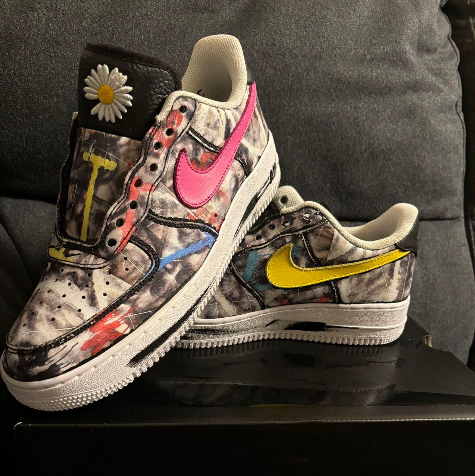 靴 PEACEMINUSONExNikeAirForce1Para-Noise3.0 Peaceminusone x Nike Air Force1“Para-Noise3.0” Men's Black