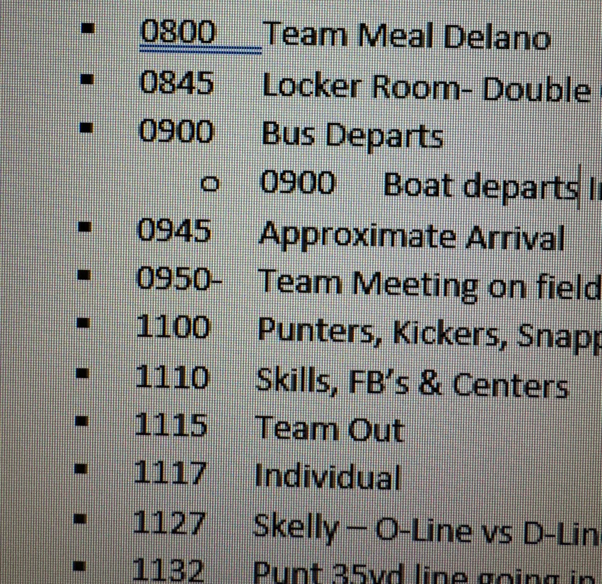 CoachCroall's tweet photo. How many teams in college football had Boat departure on their Gameday Itinerary this week? #BoatSchool https://t.co/aXpBDpHRP1
