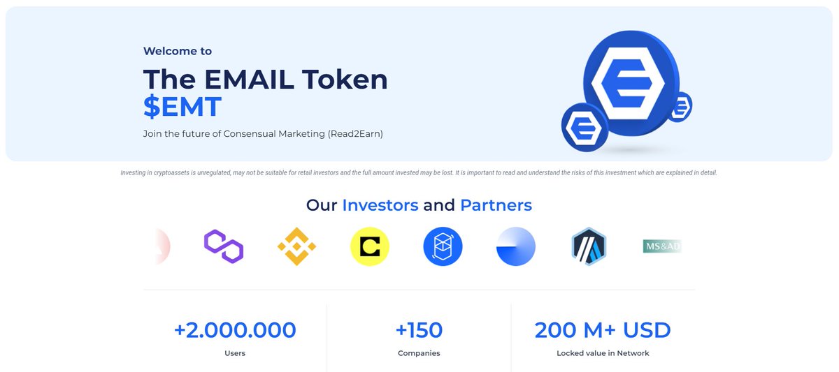 Akash93892149's tweet photo. 💰📧 The $EMT token powers consensual marketing, where users are compensated for engaging with promotional emails. A win-win for users and advertisers 

#EMTToken #ConsensualMarketing https://t.co/9H1esw8iK3