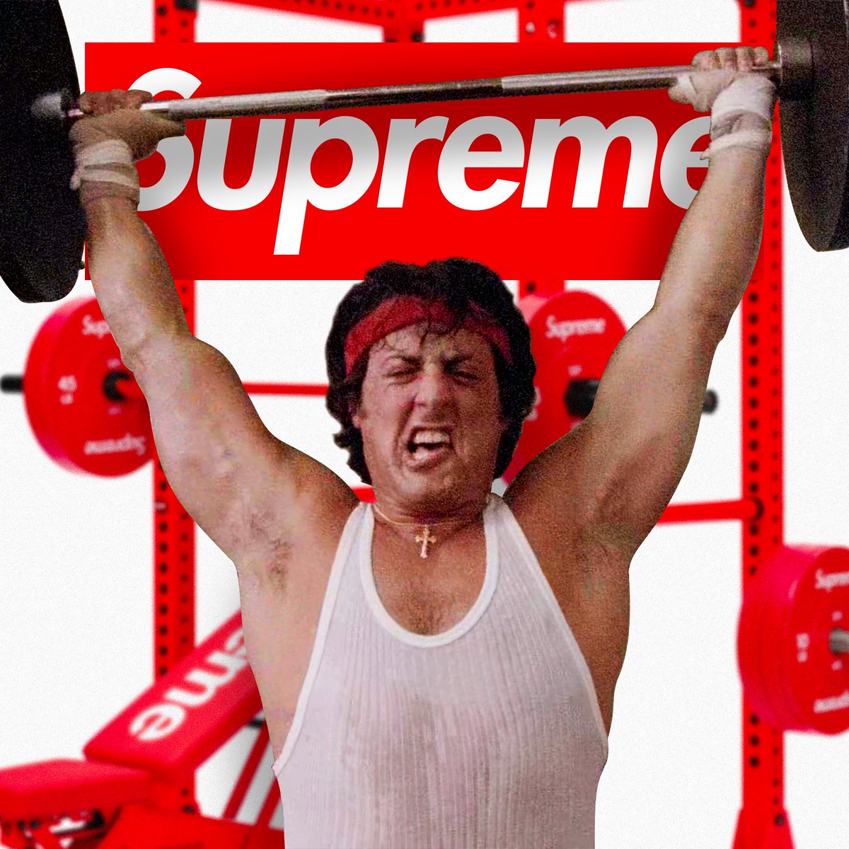 Supreme x Tru Grit Power Rack Weight Set will release this week