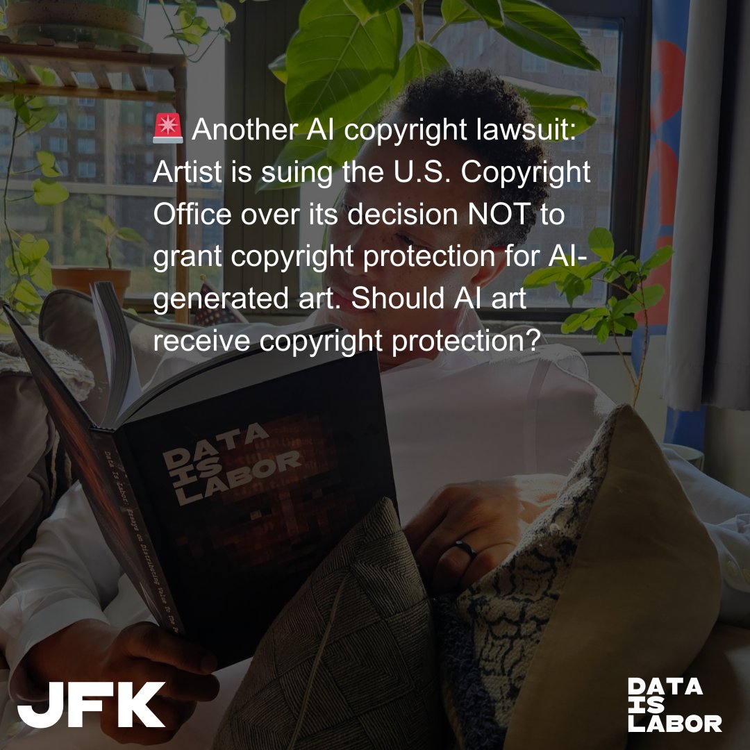 dataislabor's tweet image. Should A.I. input receive copyright protection? 

#DataIsLabor