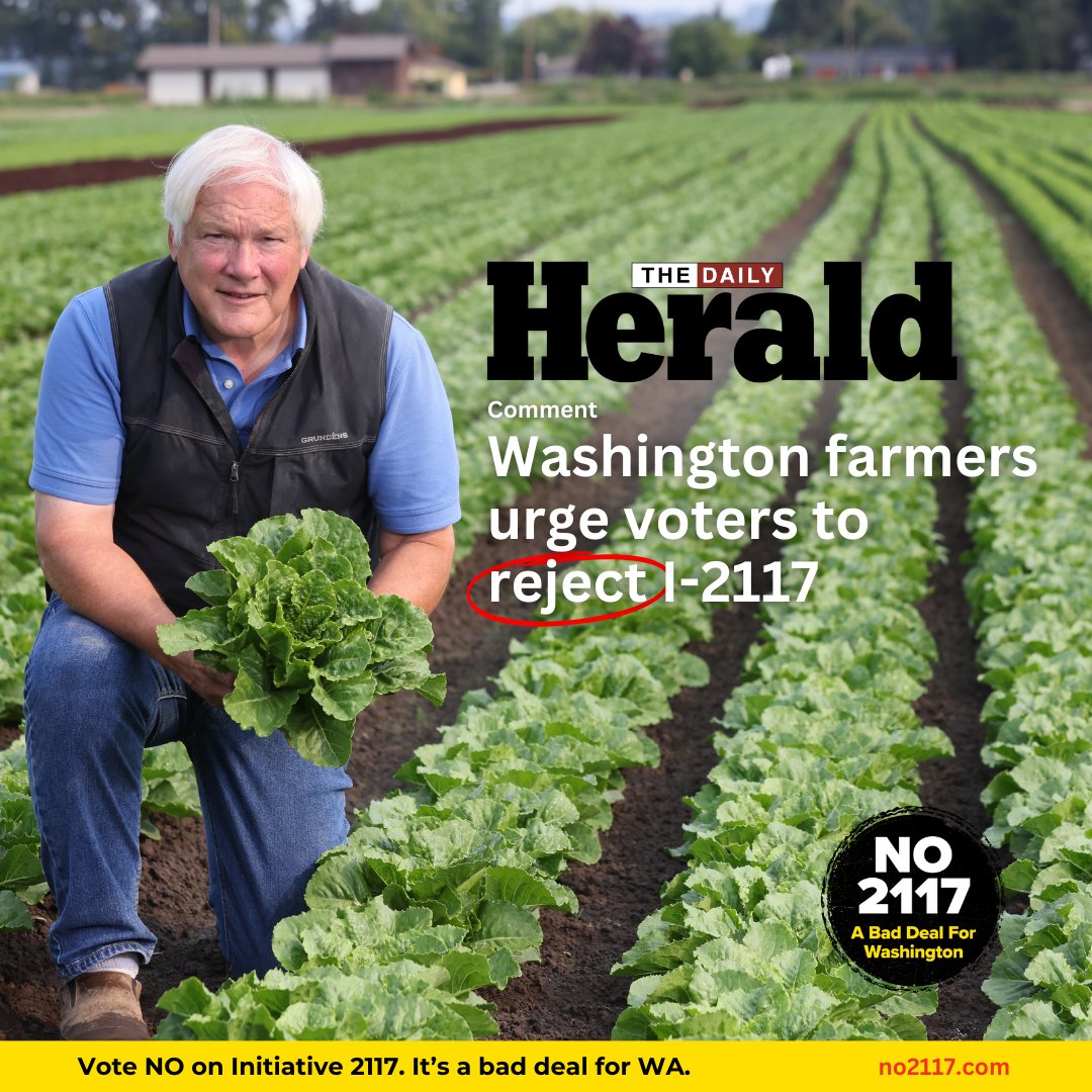 “The Climate Commitment Act has flaws that must be fixed, but it is vital to sustainable agriculture,” write the authors from <a href="/Farmland/">American Farmland Trust</a> and <a href="/wafarmlandtrust/">Washington Farmland Trust</a>.

Vote NO on I-2117 and let’s keep working together to build a better future for ALL Washingtonians no2117.com