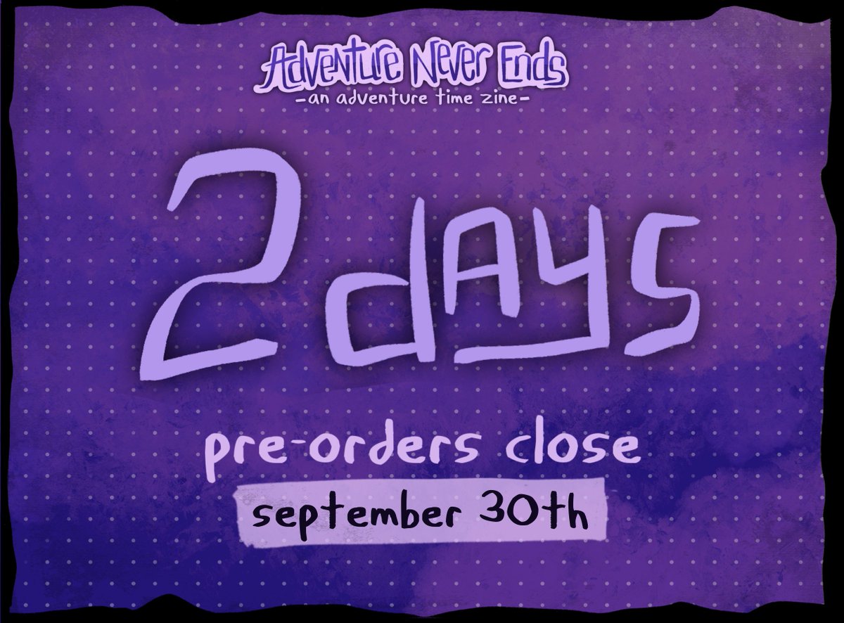 Pre-orders close tomorrow night! Only today and tomorrow left to get yourself a copy of our zine 🫶

💜 atzine.bigcartel.com