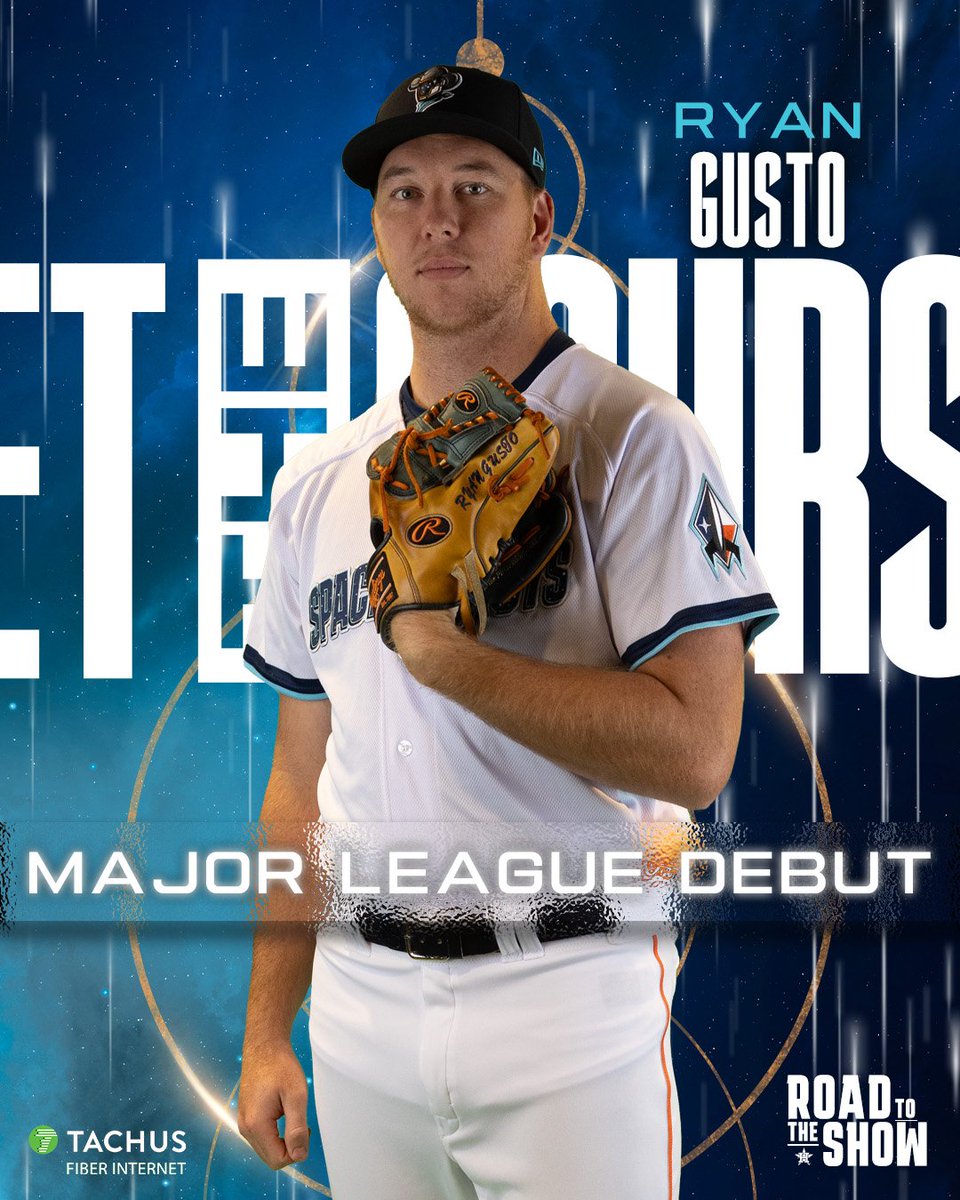 Sugar Land Space Cowboys (@slspacecowboys) on Twitter photo MOVING UP!
Huge congratulations to RHP Ryan Gusto, who is scheduled to start with the <a href="/astros/">Houston Astros</a> today!
#SetTheCourse x <a href="/TachusFiber/">Tachus Fiber</a> MOVING UP!
Huge congratulations to RHP Ryan Gusto, who is scheduled to start with the <a href="/astros/">Houston Astros</a> today!
#SetTheCourse x <a href="/TachusFiber/">Tachus Fiber</a>